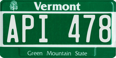 VT license plate API478