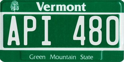 VT license plate API480