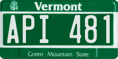 VT license plate API481