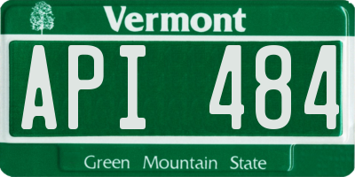 VT license plate API484