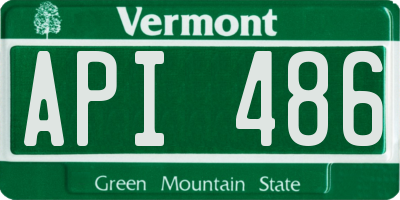 VT license plate API486