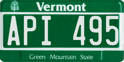 VT license plate API495