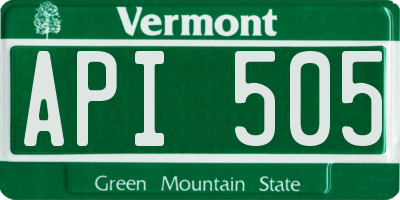 VT license plate API505