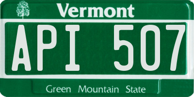 VT license plate API507
