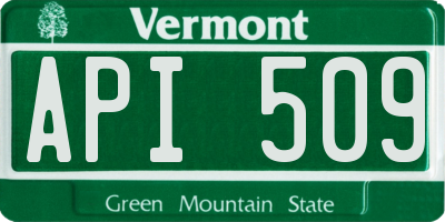 VT license plate API509