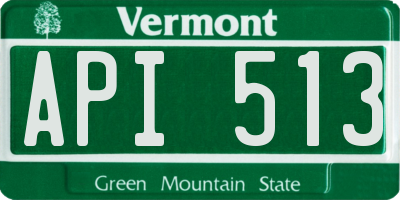 VT license plate API513