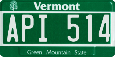 VT license plate API514