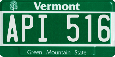 VT license plate API516