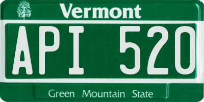 VT license plate API520