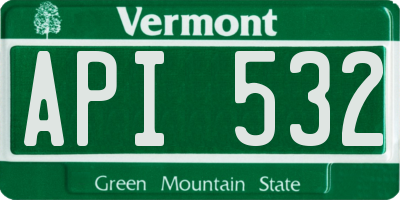 VT license plate API532