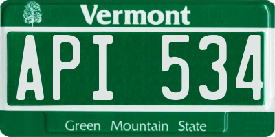 VT license plate API534