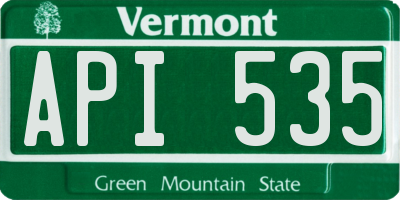 VT license plate API535
