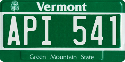VT license plate API541