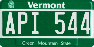 VT license plate API544
