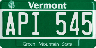 VT license plate API545