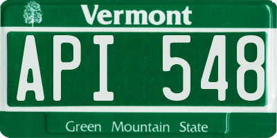 VT license plate API548