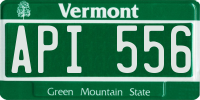 VT license plate API556