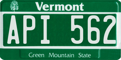 VT license plate API562
