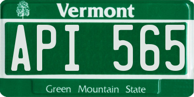VT license plate API565