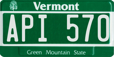VT license plate API570