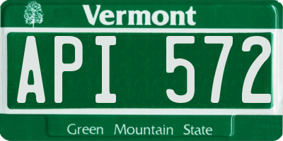 VT license plate API572