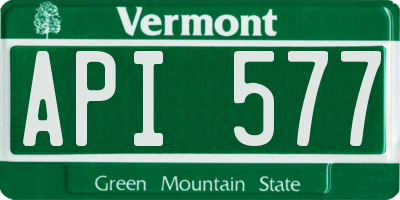 VT license plate API577