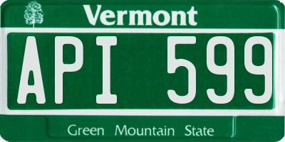 VT license plate API599