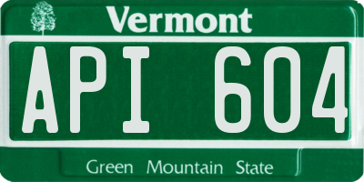VT license plate API604