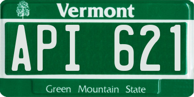 VT license plate API621