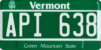 VT license plate API638