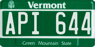 VT license plate API644