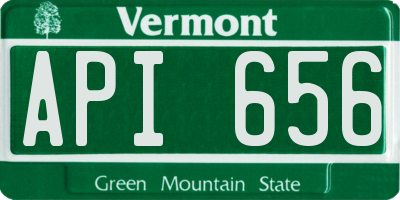 VT license plate API656