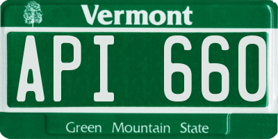 VT license plate API660