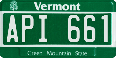 VT license plate API661
