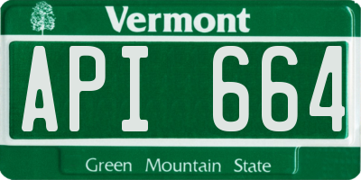 VT license plate API664