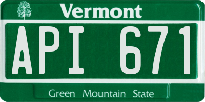 VT license plate API671
