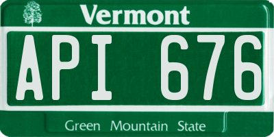 VT license plate API676