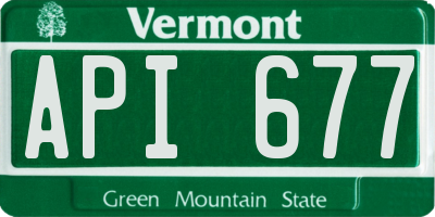 VT license plate API677