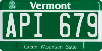 VT license plate API679