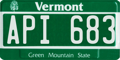 VT license plate API683