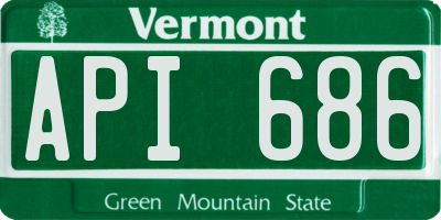 VT license plate API686