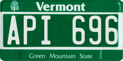 VT license plate API696