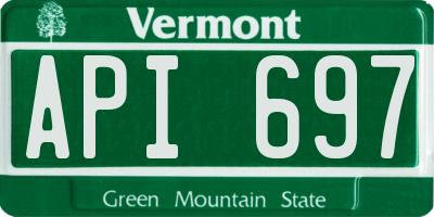 VT license plate API697