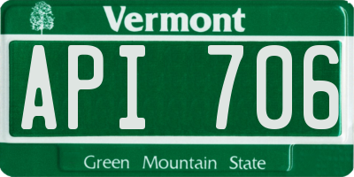 VT license plate API706