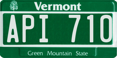 VT license plate API710