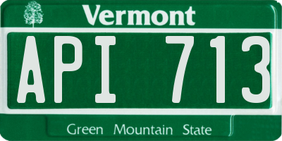 VT license plate API713
