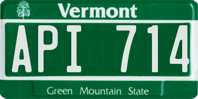 VT license plate API714