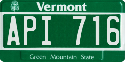 VT license plate API716