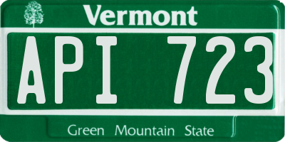 VT license plate API723