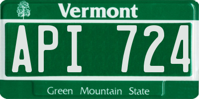 VT license plate API724